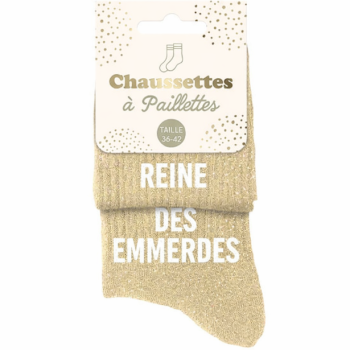 Socken mit Pailletten Duo REGINA DEGLI EMMERDES – glänzendes und lustiges Accessoire | BelleFete.ch 2