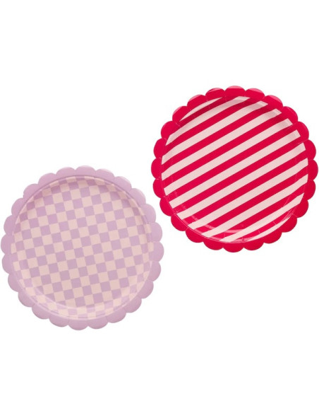 Piatti per festa in pigiama rosa e lilla | Decorazioni per compleanno di bambina | BelleFete.ch