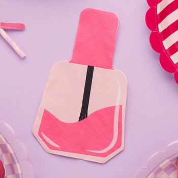 Serviettes Pyjama Party vernis à ongles – décoration anniversaire fille | BelleFete.ch