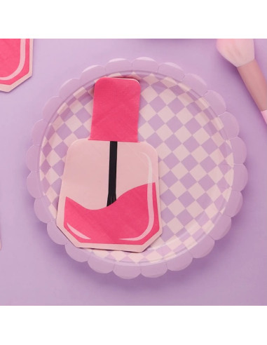 Tovaglioli e smalto per unghie a tema pigiama party | Decorazioni per il compleanno di una bambina | BelleFete.ch