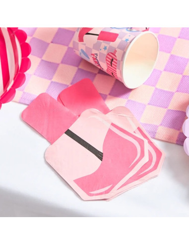 Serviettes Pyjama Party Vernis à Ongles | Décoration anniversaire fille | BelleFete.ch