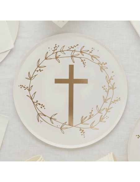 Assiettes de fête Communion – décoration de table première communion | BelleFete.ch