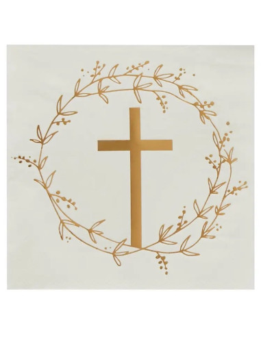 Serviettes de fête Baptême & Communion | Décoration table | BelleFete.ch