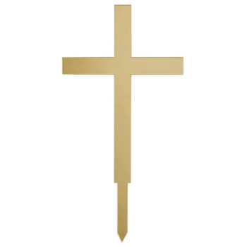 Goldener Acryl-Kreuz-Kuchenaufsatz | Taufe & Kommunion | BelleFete.ch 2