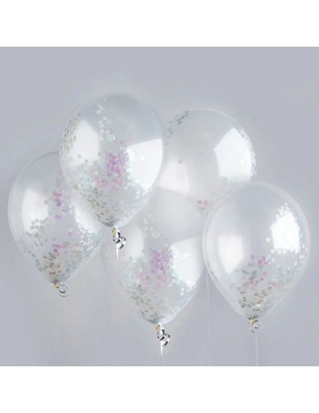 Palloncini di coriandoli iridescenti – decorazione di festa brillante | BelleFete.ch