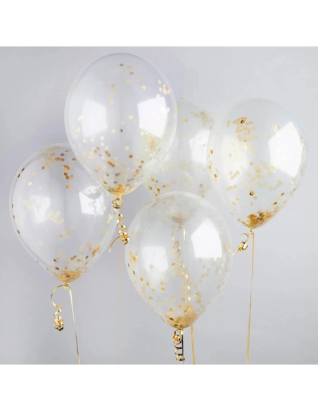 Vergottete Konfettiballons – elegante Partydekoration | BelleFete.ch