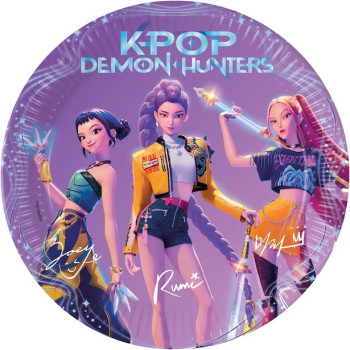 Assiettes de fête K-Pop Demon Hunters – décoration anniversaire K-pop | BelleFete.ch