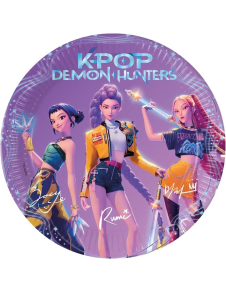 Piatto da festa K-Pop Demon Hunters - Decorazione di compleanno K-Pop | BelleFete.ch