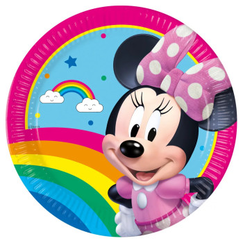 Assiettes Minnie Rainbow | Anniversaire enfant | BelleFete.ch