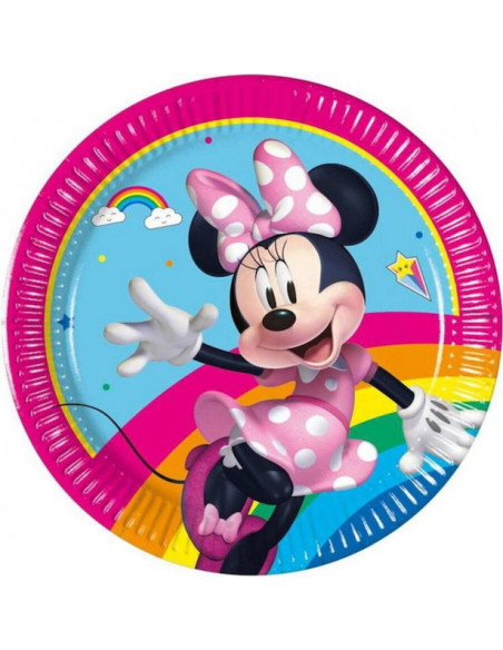 Assiette à dessert d'anniversaire Minnie Mouse - Décoration de fête fille - Bellefete.ch - Suisse