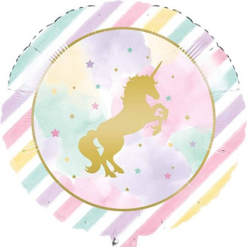 Goldener Einhorn-Aluminium-Ballon – Zauberkind-Geburtstagsdekoration | BelleFete.ch