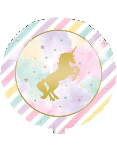 Ballon aluminium licorne dorée – décoration anniversaire enfant magique | BelleFete.ch
