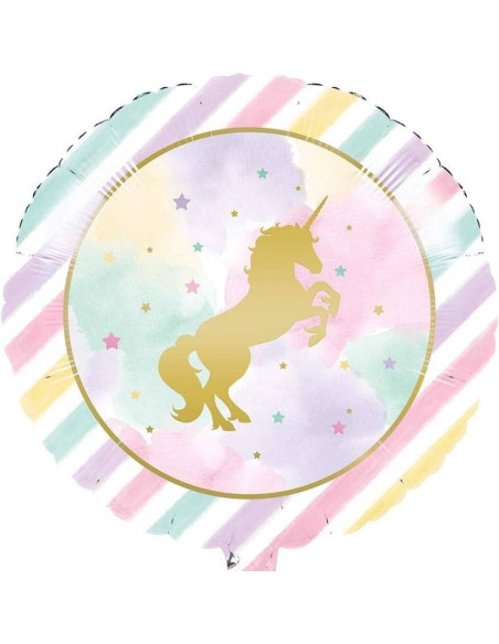 Ballon aluminium licorne dorée – décoration anniversaire enfant magique | BelleFete.ch