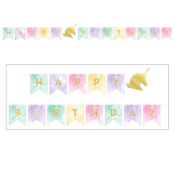 Guirlande licorne dorée – décoration anniversaire enfant magique | BelleFete.ch 2