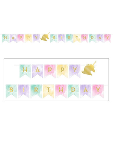 Ghirlanda di unicorni dorati | Compleanno per bambini | BelleFete.ch