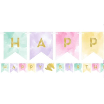 Ghirlanda unicorno dorato – decorazione compleanno bambino magico | BelleFete.ch