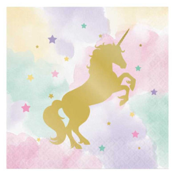 Tovaglioli unicorno dorato – elegante decorazione della tavola | BelleFete.ch