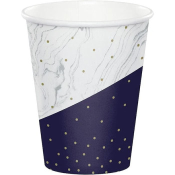 Gobelets Navy & Gold – décoration de fête élégante | BelleFete.ch