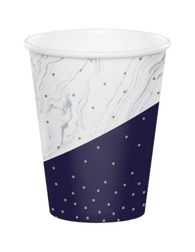 Gläser Navy & Gold – stilvolle Partydekoration | BelleFete.ch