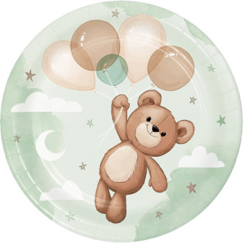 Assiettes à dessert Teddy Bear – baby shower ourson | BelleFete.ch