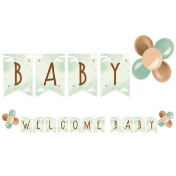 Ghirlanda Teddy Bear Welcome Baby – baby shower orsetto | BelleFete.ch 2