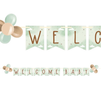 Ghirlanda Teddy Bear Welcome Baby – baby shower orsetto | BelleFete.ch