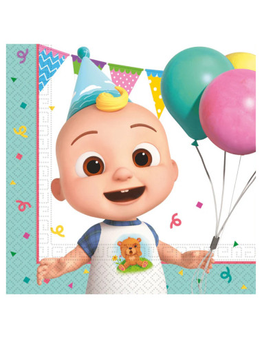 Asciugamani Cocomelon JJ compleanno con palloncini – festa per bambini | BelleFete.ch