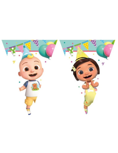 Girlande Gagliardi Cocomelon mit JJ und seinen Freunden – Babygeburtstag Dekoration | BelleFete.ch