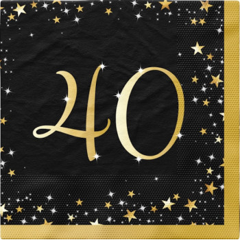 Tovaglioli 40 anni "Buon compleanno" - Bellefete.ch - Svizzera - Decorazione per il 40. Compleanno