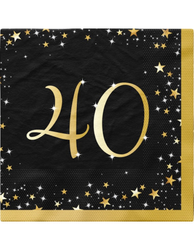 Tovaglioli 40 anni "Buon compleanno" - Bellefete.ch - Svizzera - Decorazione per il 40. Compleanno