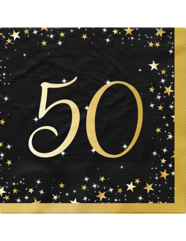 50 Jahre „Happy Birthday“ Geburtstag Servietten – Partydekoration für Erwachsene – Bellefete.ch – Schweiz