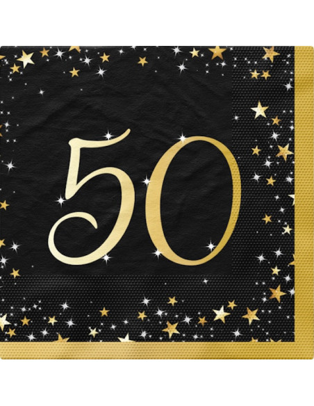 50 Jahre „Happy Birthday“ Geburtstag Servietten – Partydekoration für Erwachsene – Bellefete.ch – Schweiz
