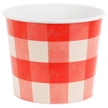 Rot-schwarz karierte Snack-Eimer – gemütliche Grillparty-Dekoration | BelleFete.ch 2