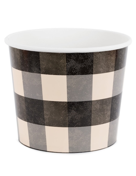Rot-schwarz karierte Snack-Eimer | Grillparty | BelleFete.ch