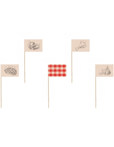 Piques décoratives barbecue – accessoires fête BBQ | BelleFete.ch