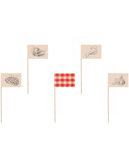 Piques décoratives barbecue – accessoires fête BBQ | BelleFete.ch