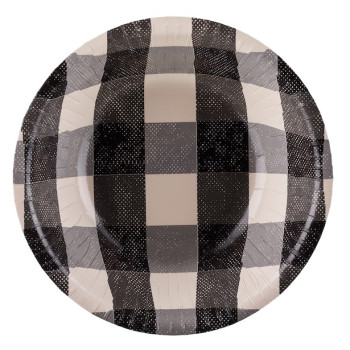Coupelles en papier à carreaux noirs – accessoires fête barbecue | BelleFete.ch 2