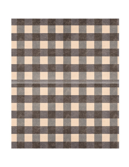 Tovaglioli a quadretti neri | Decorazioni per feste barbecue | BelleFete.ch