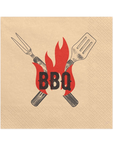 Serviettes de fête barbecue – décoration table conviviale | BelleFete.ch