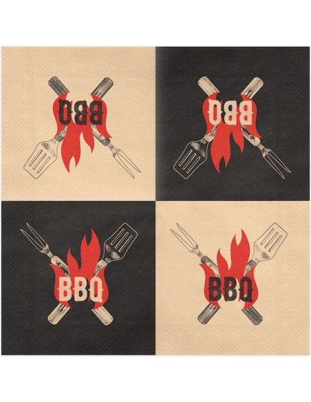 Servietten für die Grillparty | Grillparty-Dekoration | BelleFete.ch