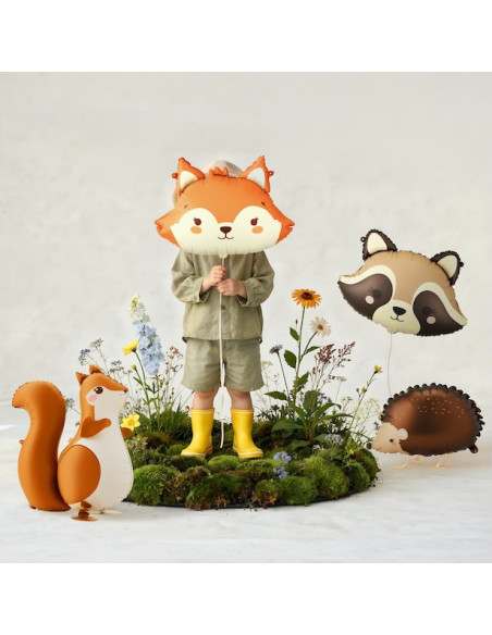 Ballon Hérisson en Aluminium | Déco Anniversaire Animaux de la Forêt | BelleFete.ch
