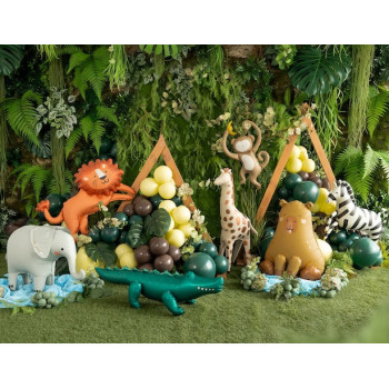 Aluminiumballon in Form eines grünen Krokodils für die Dekoration einer Themenparty. 2