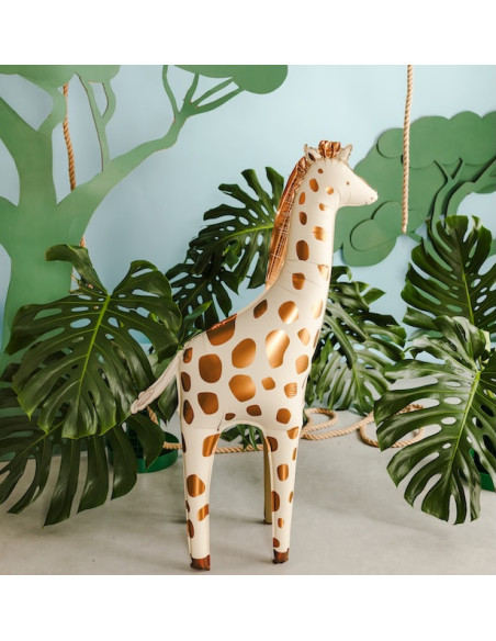 Stehender 3D Riesen-Giraffenballon | Dschungel- & Safari-Geburtstagsdekoration | BelleFete.ch