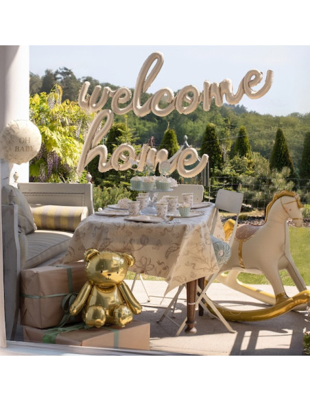 Guirlande en aluminium Welcome Home Cappuccino 335x71cm | BelleFete.ch