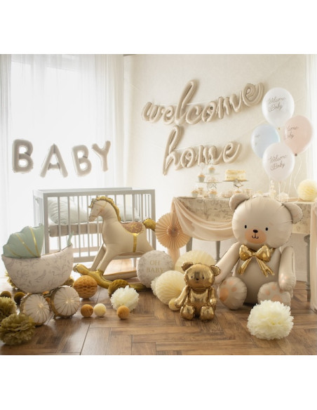 Guirlande en aluminium Welcome Home Cappuccino 335x71cm | BelleFete.ch