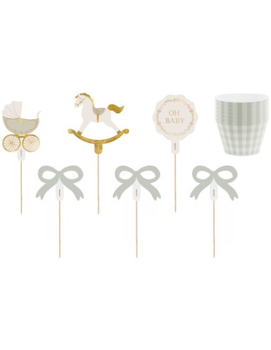 Ensemble muffins Oh Baby – décoration cupcakes baby shower | BelleFete.ch