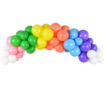 Bogen mit 60 Regenbogenballons – bunte und festliche Partydekoration | BelleFete.ch