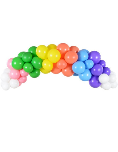 Arche de 60 ballons arc-en-ciel – décoration fête colorée et festive | BelleFete.ch