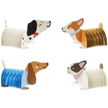 Décorations de table chiens en papier alvéolé – déco anniversaire enfant animaux | BelleFete.ch