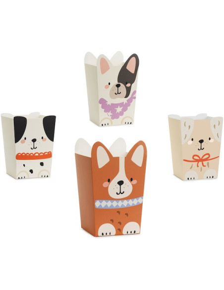 Scatole di popcorn cani – accessori festa compleanno bambino tema animali | BelleFete.ch